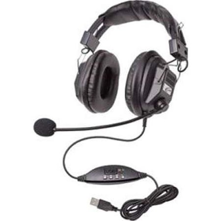 VIRTUAL 3068-Style Headset with Boom Microphone Volume Control USB VI532529